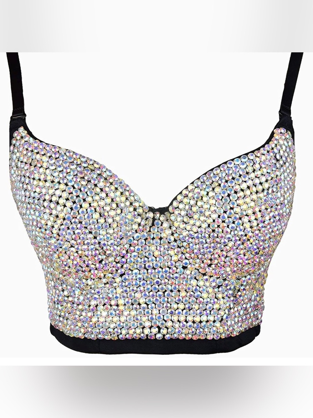 Rhinestone Crystal Bustier Top – Never Worn, fits C cup the best